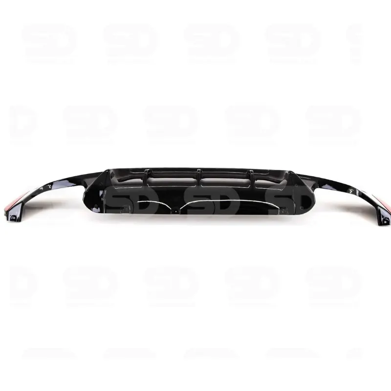 BMW 5 Series G30 M5 Competition Look Rear Bumper Diffuser Gloss Black - view 4