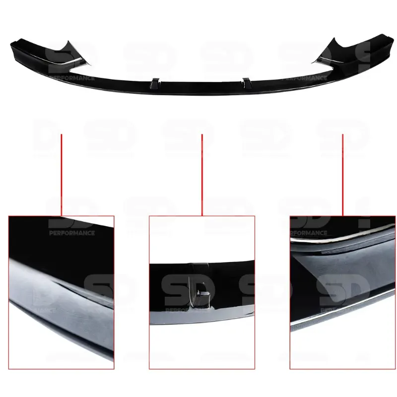 BMW 2 Series F22 M Sport Front Splitter Lip Spoiler Gloss Black - view 6