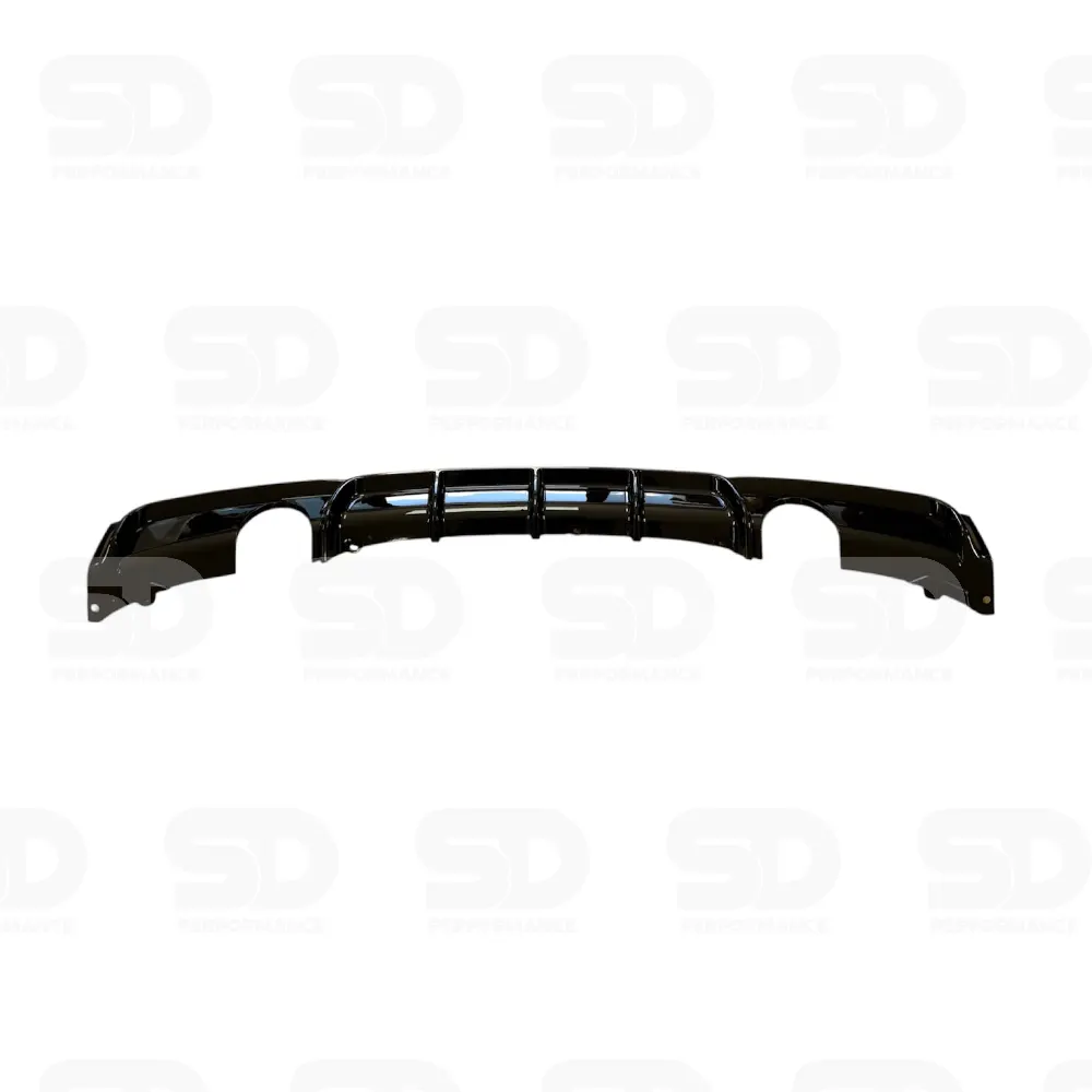 BMW 3 Series F30 F31 M Sport Rear Bumper Diffuser Dual Exhaust Gloss Black - view 2
