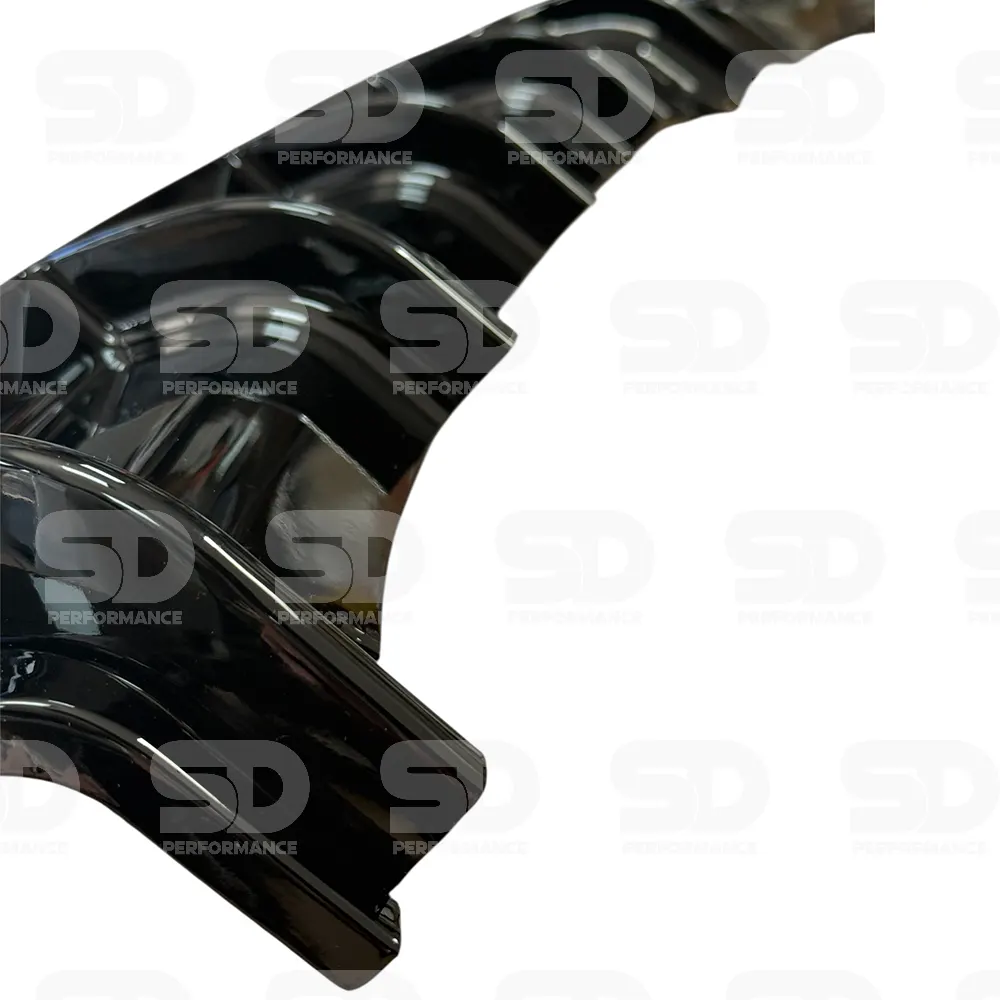 BMW 3 Series F30 F31 M Sport Rear Bumper Diffuser Dual Exhaust Gloss Black - view 3
