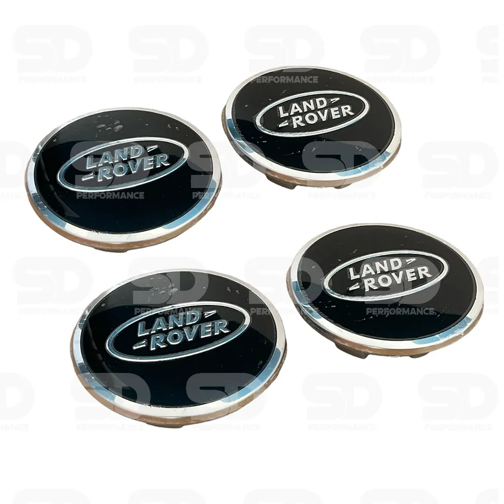 4 X Land Rover Centre Caps Black Range Rover Sport Evoque Velar Discovery 63mm