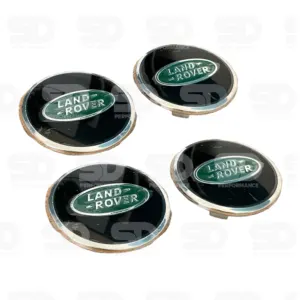 4 X Land Rover Centre Caps Green Range Rover Sport Evoque Velar Discovery 63mm